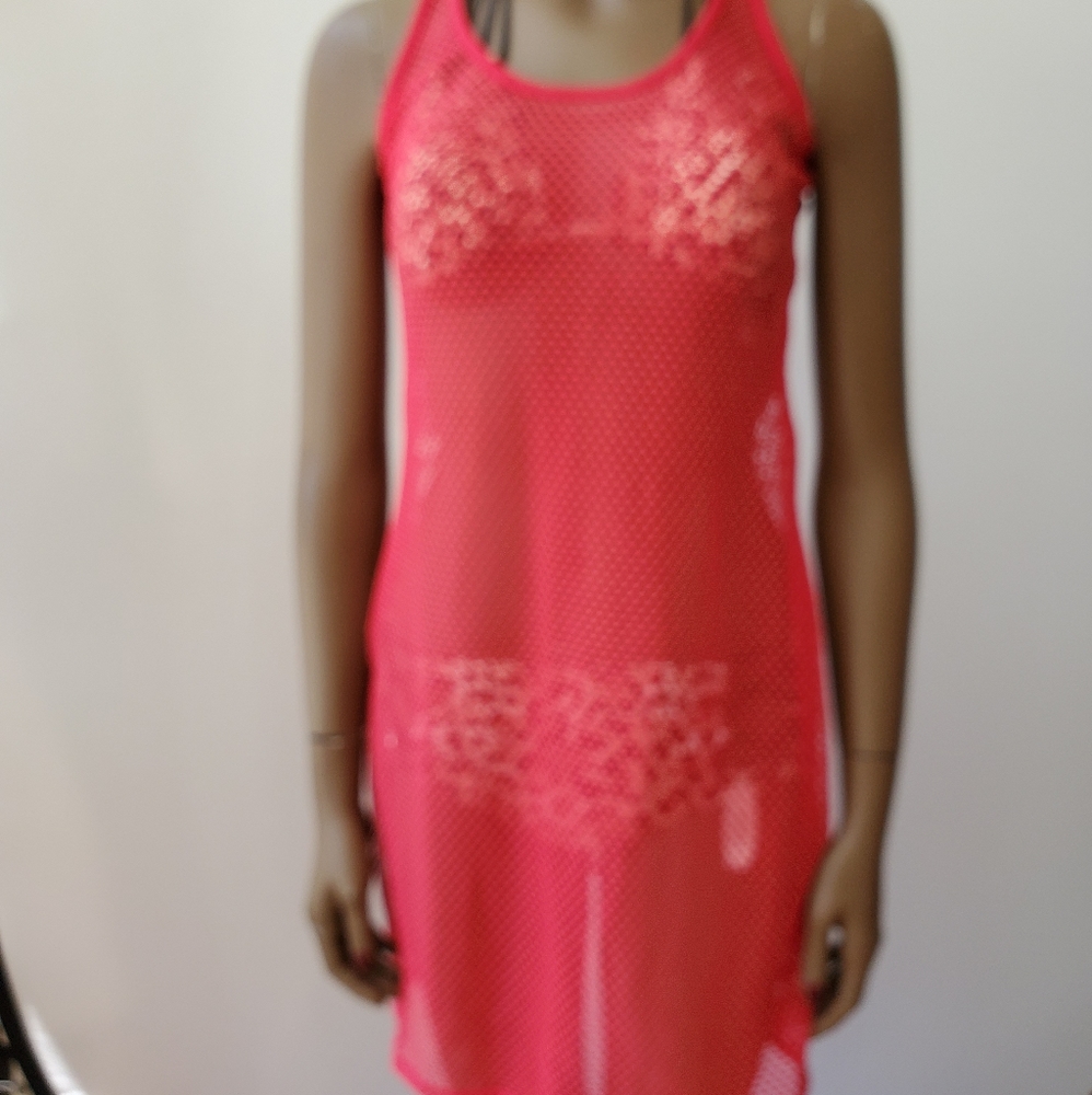 RED FISHNET COVERUP